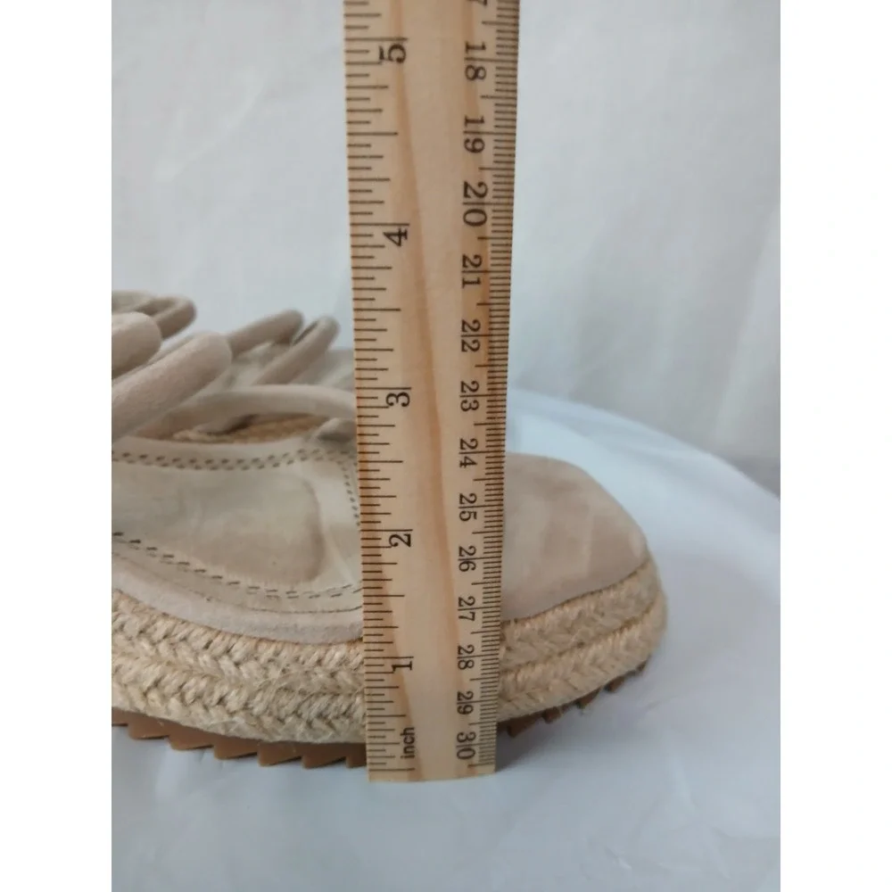 Beige Espadrille Platform Sandals